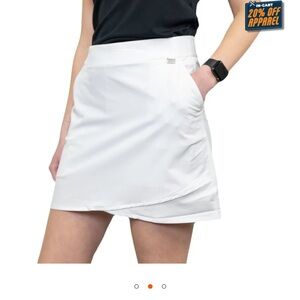 Greg Norman Collection White Wrap Mini Skorts Athletic